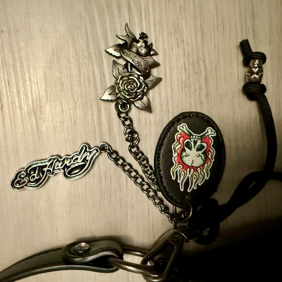 NWT Ed Hardy Studded Shoulder / Crossbody Bag Dead Alive horse rhinestone - Picture 3 of 6